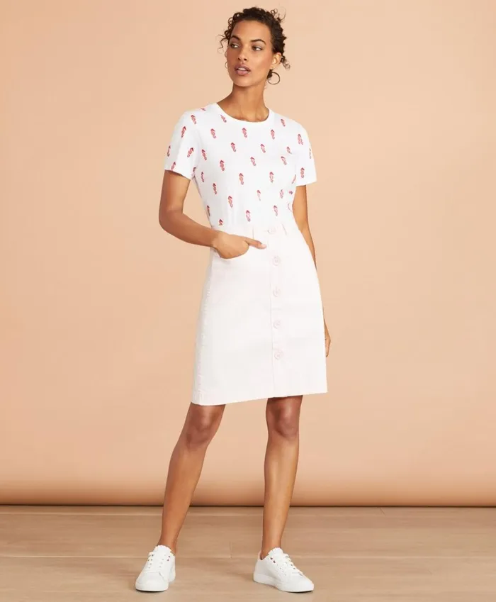Brooks Brothers Shirts and Tops Sequined SeahorsePrint Cotton TShirt White 8211 Women Brooks Brothers Shirts and Tops Sequined SeahorsePrint Cotton TShirt White 8211 Women