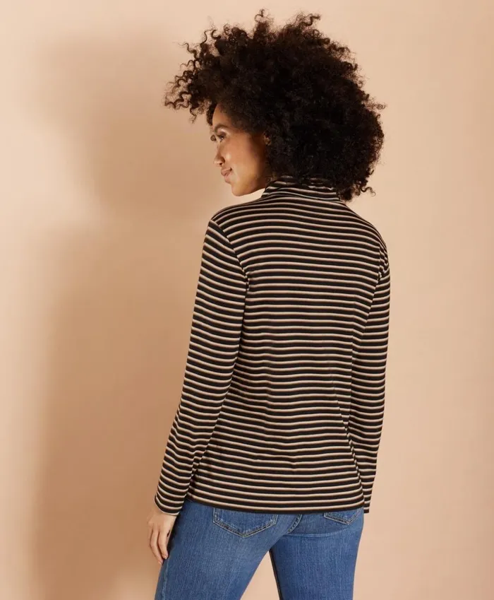 Brooks Brothers Shirts and Tops Striped LongSleeve Turtleneck Blacktan 8211 Women Brooks Brothers Shirts and Tops Striped LongSleeve Turtleneck Blacktan 8211 Women