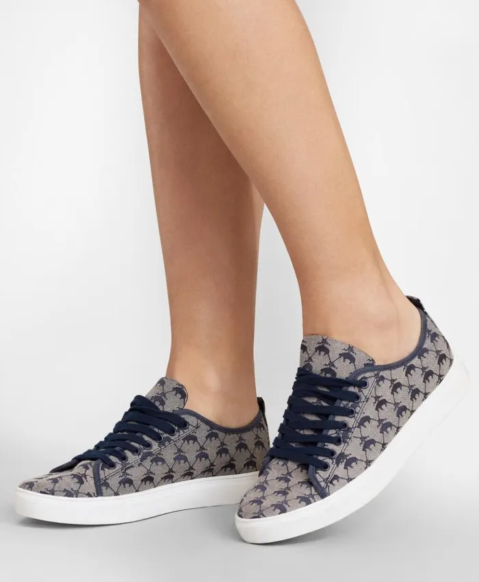 Brooks Brothers Shoes and Belts LeatherTrimmed Logo Jacquard Sneakers Navykhaki 8211 Women Brooks Brothers Shoes and Belts LeatherTrimmed Logo Jacquard Sneakers Navykhaki 8211 Women