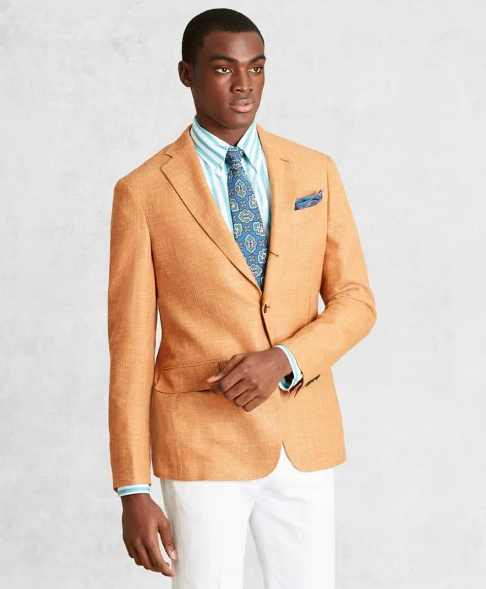 Brooks Brothers Sport Coats and Vests Golden Fleece WoolBlend Basketweave Sport Coat Rust 8211 Men Brooks Brothers Sport Coats and Vests Golden Fleece WoolBlend Basketweave Sport Coat Rust 8211 Men