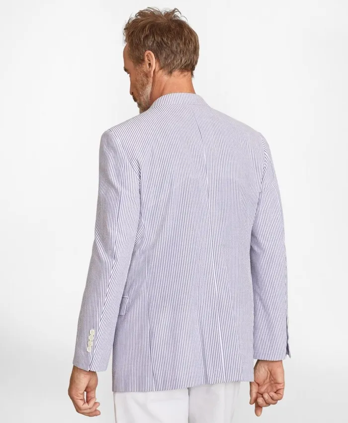 Brooks Brothers Sport Coats and Vests Madison Fit Stripe Seersucker Sport Coat Bluewhite 8211 Men Brooks Brothers Sport Coats and Vests Madison Fit Stripe Seersucker Sport Coat Bluewhite 8211 Men