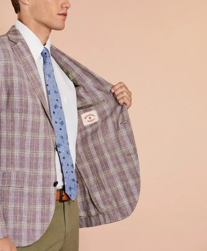 Brooks Brothers Sport Coats and Vests Plaid Linen Sport Coat Lavender 8211 Men Brooks Brothers Sport Coats and Vests Plaid Linen Sport Coat Lavender 8211 Men