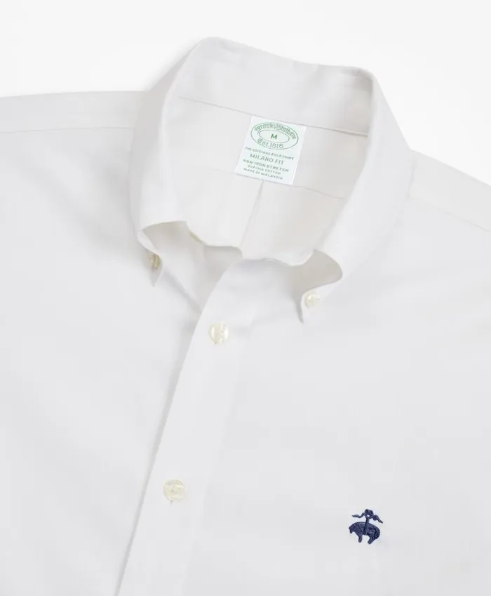 Brooks Brothers Sport Shirts Stretch Milano SlimFit Sport Shirt NonIron White 8211 Men Brooks Brothers Sport Shirts Stretch Milano SlimFit Sport Shirt NonIron White 8211 Men