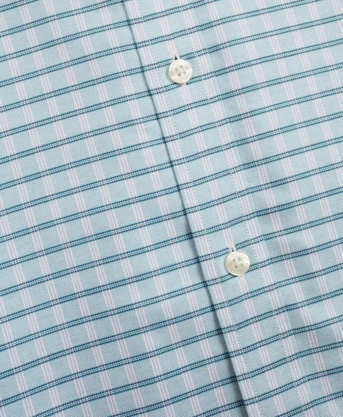Brooks Brothers Sport Shirts Stretch Regent Fitted Sport Shirt NonIron Check Blue 8211 Men