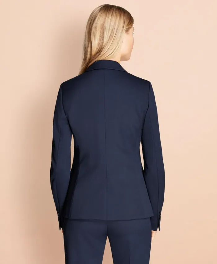 Brooks Brothers Suit Separates Stretch Wool TwoButton Jacket Navy 8211 Women