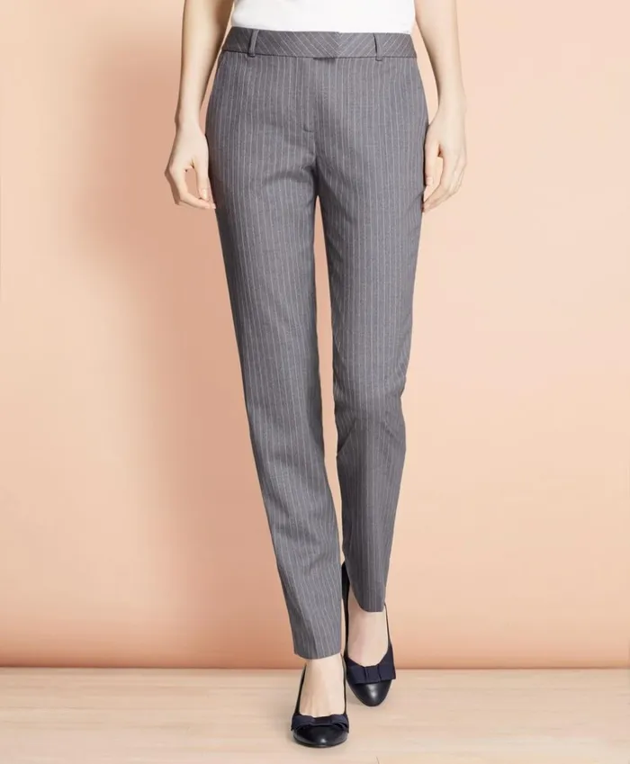 Brooks Brothers Suit Separates Tapered Pinstripe Stretch Wool Trousers Grey 8211 Women Brooks Brothers Suit Separates Tapered Pinstripe Stretch Wool Trousers Grey 8211 Women
