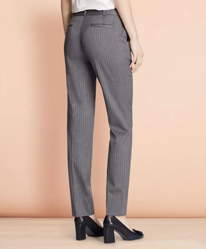 Brooks Brothers Suit Separates Tapered Pinstripe Stretch Wool Trousers Grey 8211 Women Brooks Brothers Suit Separates Tapered Pinstripe Stretch Wool Trousers Grey 8211 Women