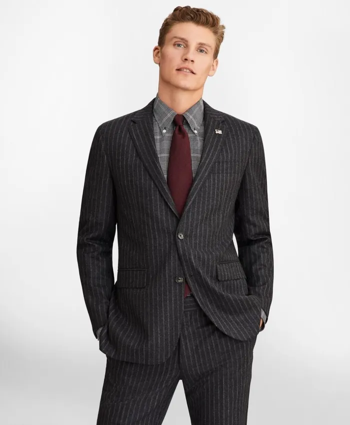 Brooks Brothers Suits Milano Fit Pinstripe 1818 Suit Charcoal 8211 Men Brooks Brothers Suits Milano Fit Pinstripe 1818 Suit Charcoal 8211 Men