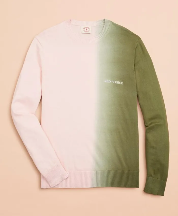 Brooks Brothers Sweaters Cotton Ombre Crewneck Sweater Pinkgreen 8211 Men
