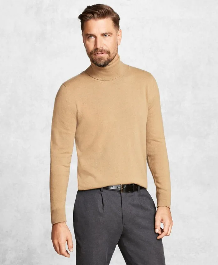 Brooks Brothers Sweaters Golden Fleece 3D Knit Cashmere Turtleneck Light Brown 8211 Men Brooks Brothers Sweaters Golden Fleece 3D Knit Cashmere Turtleneck Light Brown 8211 Men