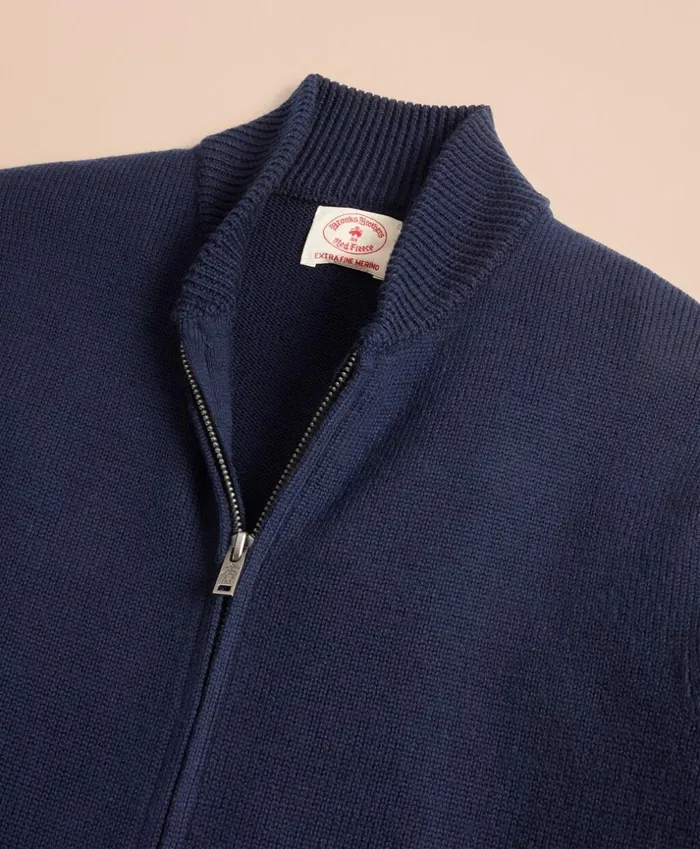 Brooks Brothers Sweaters Merino Wool ZipUp Sweater Navy 8211 Men Brooks Brothers Sweaters Merino Wool ZipUp Sweater Navy 8211 Men