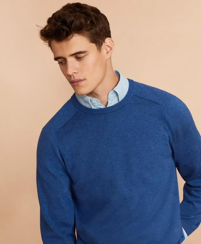 Brooks Brothers Sweaters Performance Series COOLMAX Crewneck Sweater Blue 8211 Men Brooks Brothers Sweaters Performance Series COOLMAX Crewneck Sweater Blue 8211 Men