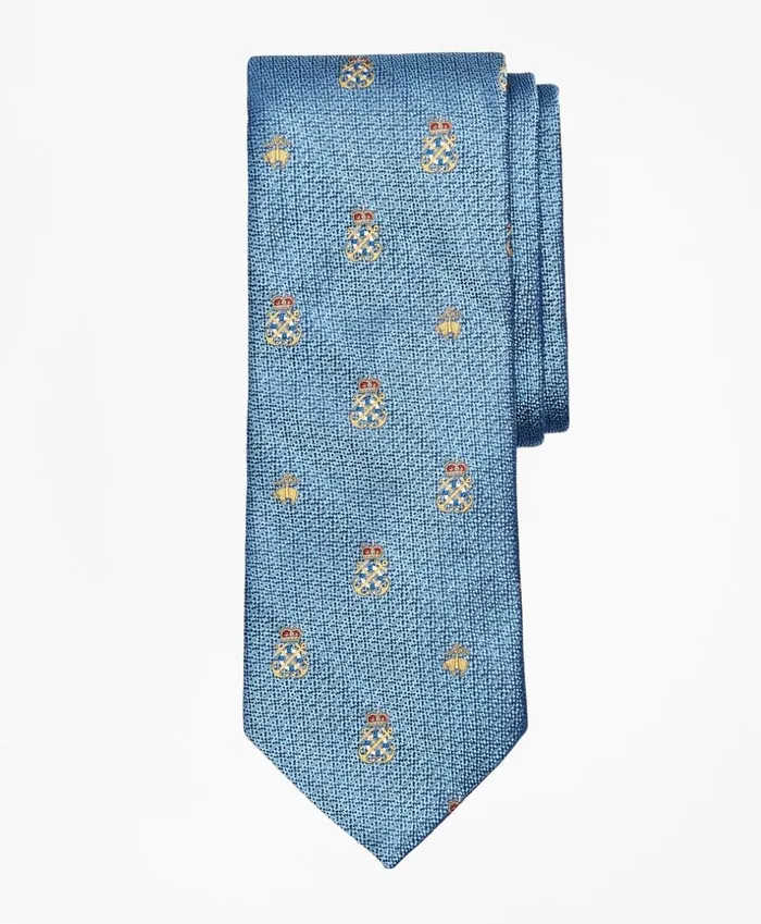 Brooks Brothers Ties Fleece And Anchor Shield Tie Light Blue 8211 Men