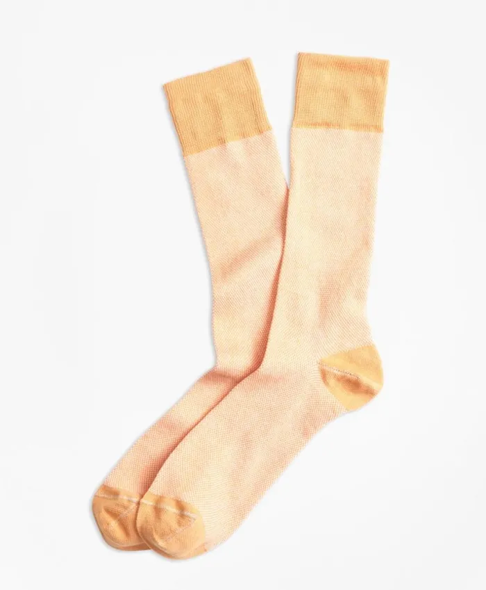 Brooks Brothers Underwear and Socks ColorBlock Crew Socks Orange 8211 Men