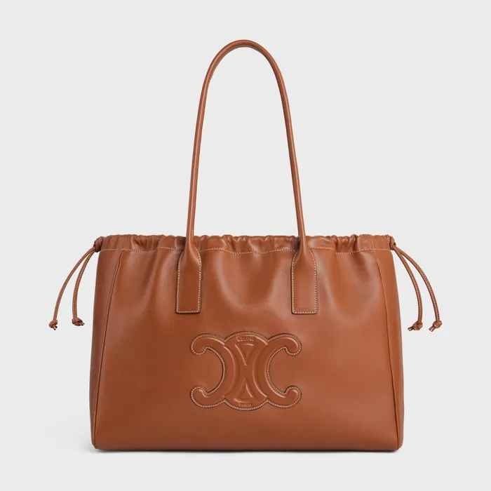 Cabas Drawstring Cuir Triomphe In Smooth Calfskin Tan Women CELINE CUIR TRIOMPHE Cabas Drawstring Cuir Triomphe In Smooth Calfskin Tan Women CELINE CUIR TRIOMPHE