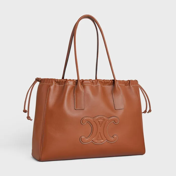 Cabas Drawstring Cuir Triomphe In Smooth Calfskin Tan Women CELINE CUIR TRIOMPHE Cabas Drawstring Cuir Triomphe In Smooth Calfskin Tan Women CELINE CUIR TRIOMPHE