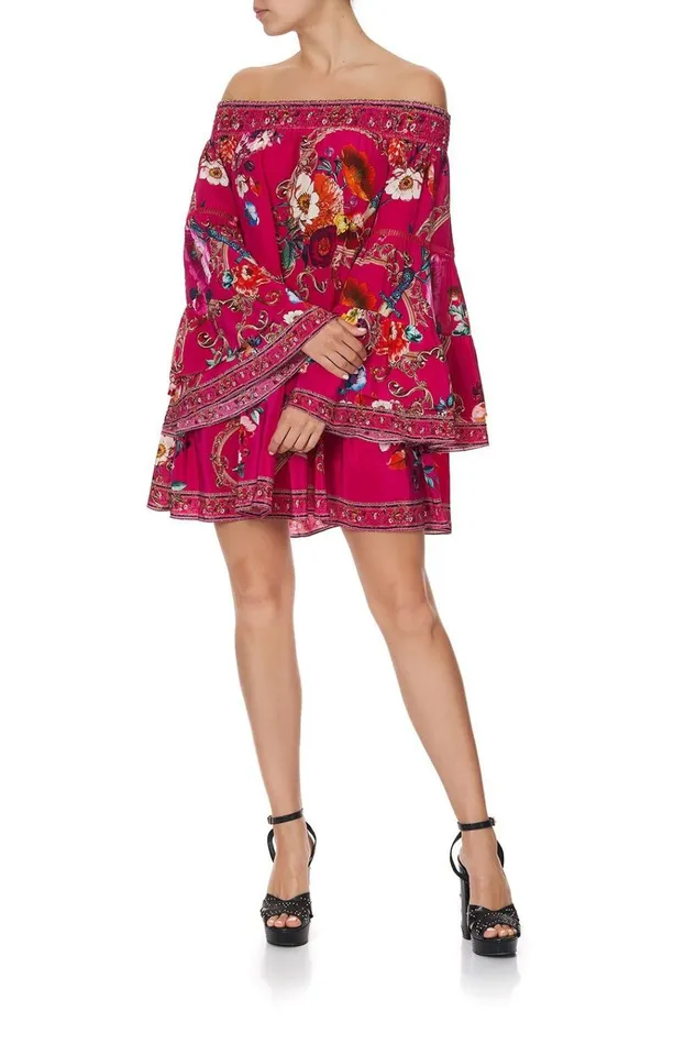 Camilla Flowy Dresses Women Off Shoulder Dress With Smocking Apple Eyed