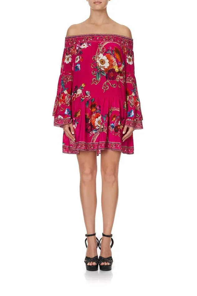 Camilla Flowy Dresses Women Off Shoulder Dress With Smocking Apple Eyed