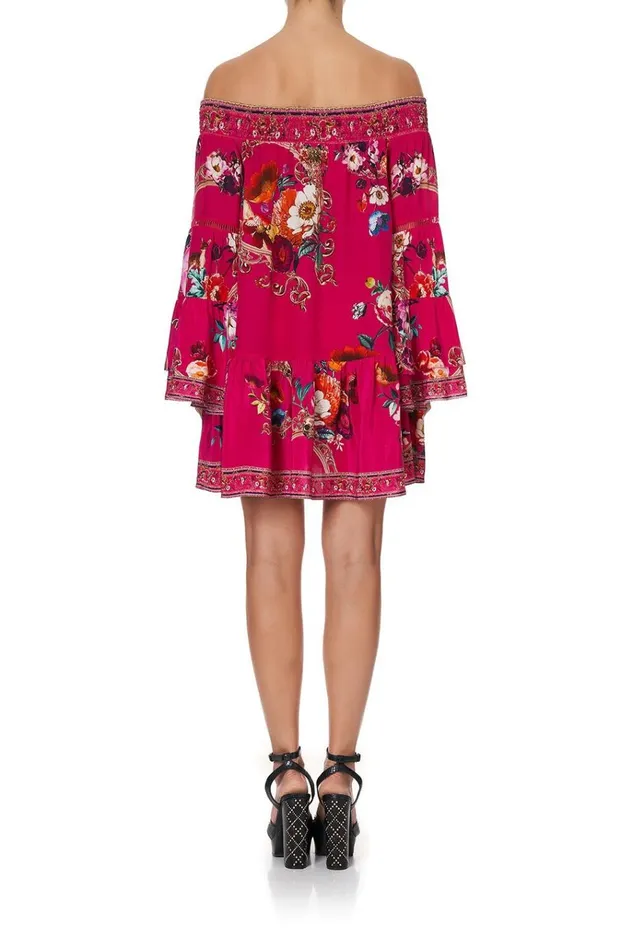 Camilla Flowy Dresses Women Off Shoulder Dress With Smocking Apple Eyed