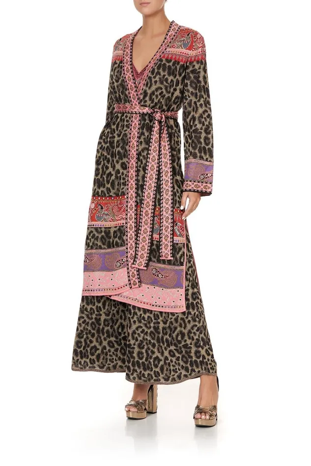 Camilla Knitwear Women Long Cardigan With Belt Lotus Lovers