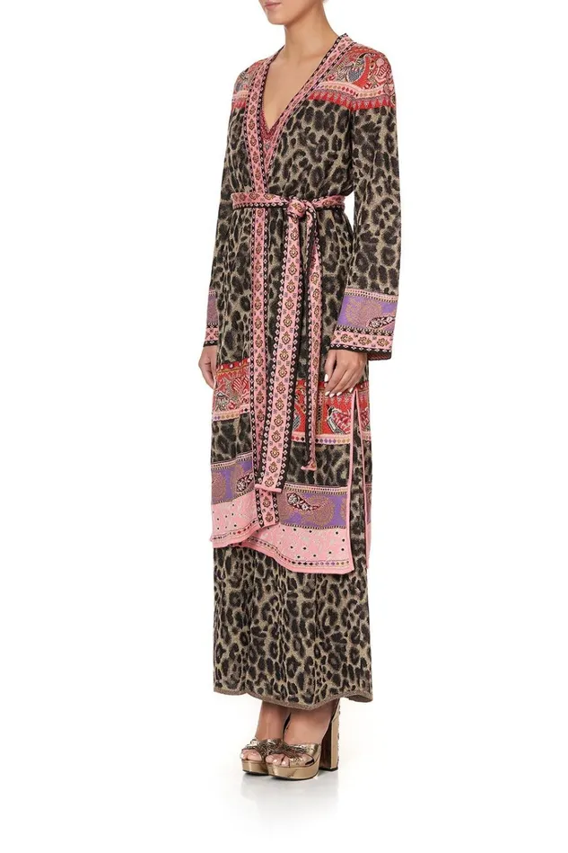 Camilla Knitwear Women Long Cardigan With Belt Lotus Lovers