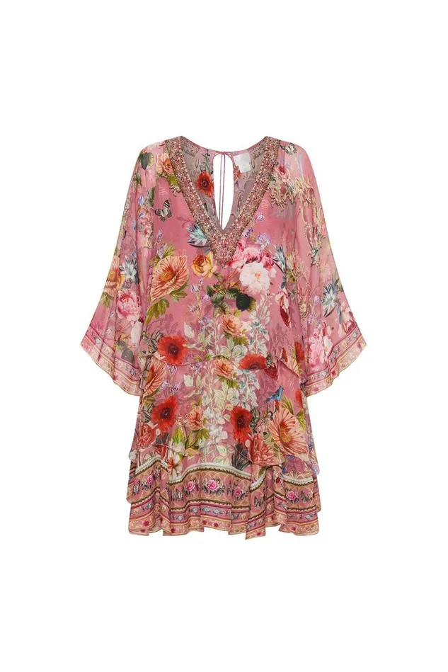 Camilla Party Dresses Women Layered Frill Short Dress Patchwork Heart