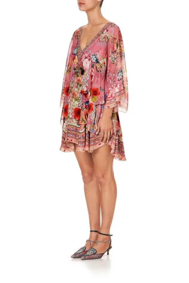 Camilla Party Dresses Women Layered Frill Short Dress Patchwork Heart