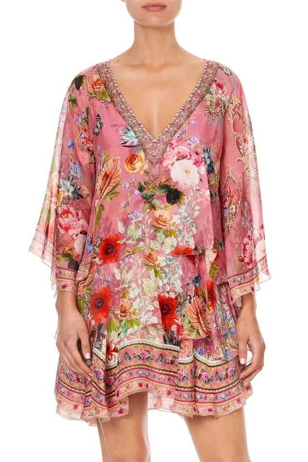 Camilla Party Dresses Women Layered Frill Short Dress Patchwork Heart