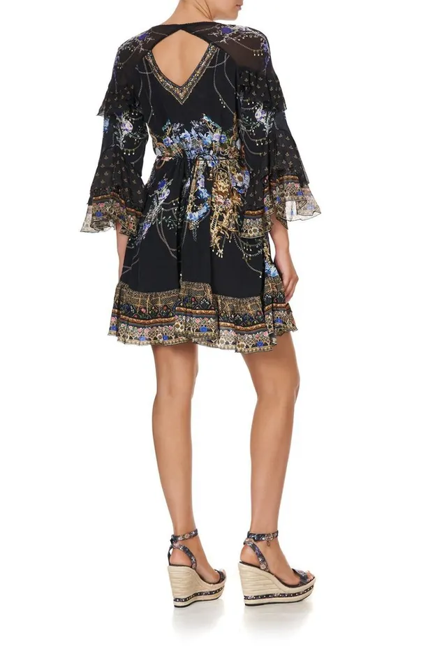 Camilla Party Dresses Women Short Wrap Dress With Ruffles Palace Playhouse
