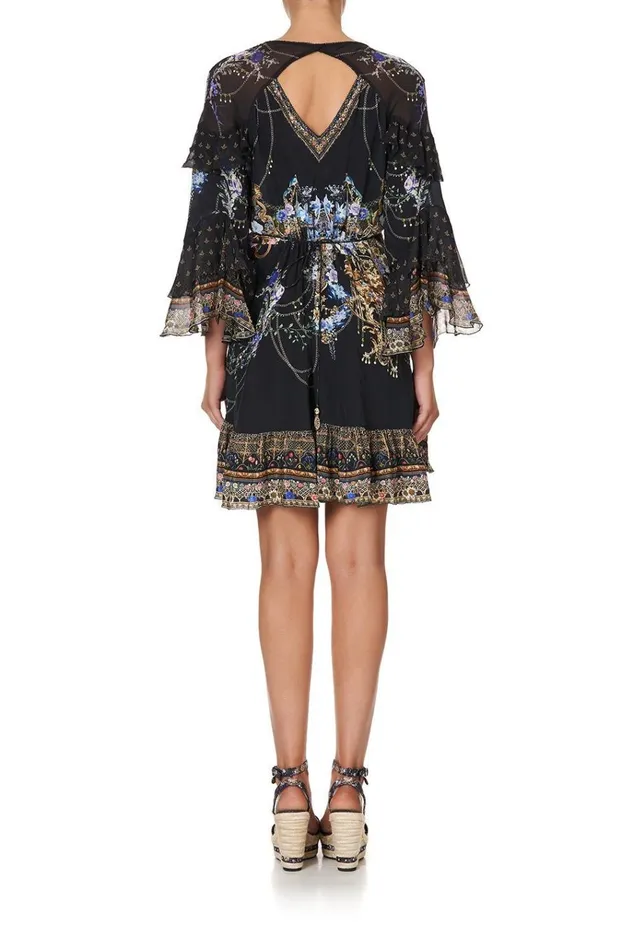Camilla Party Dresses Women Short Wrap Dress With Ruffles Palace Playhouse
