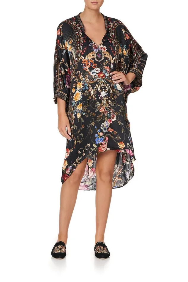Camilla Party Dresses Women VNeck Dress With Draped Back Blushing Manor