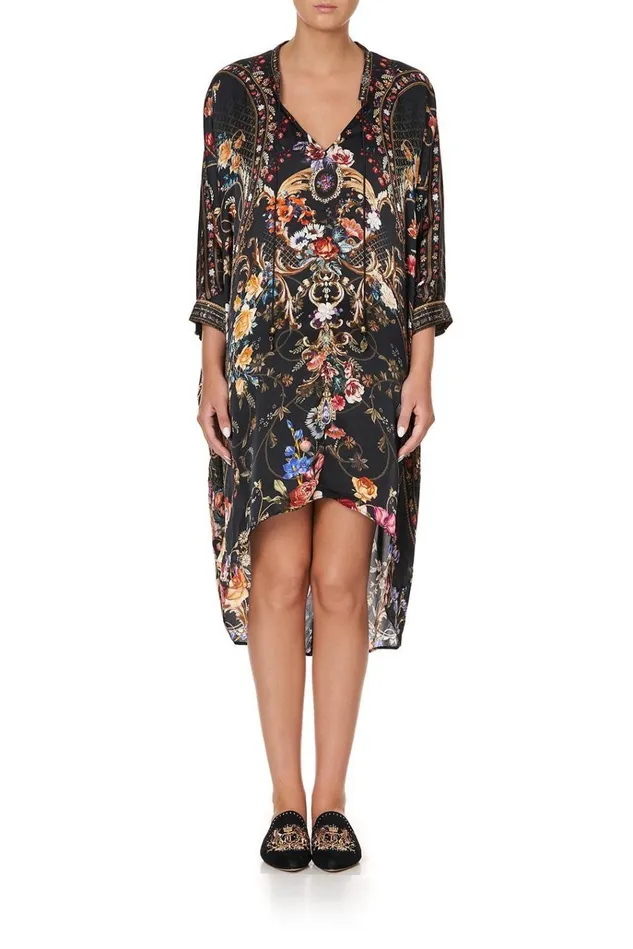 Camilla Party Dresses Women VNeck Dress With Draped Back Blushing Manor