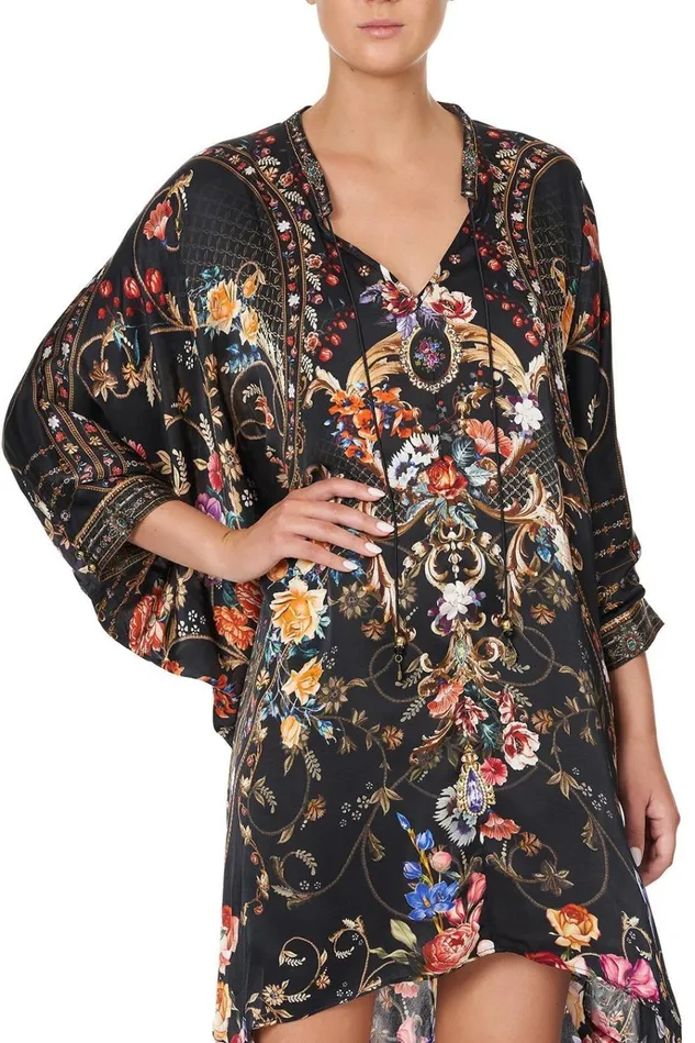 Camilla Party Dresses Women VNeck Dress With Draped Back Blushing Manor