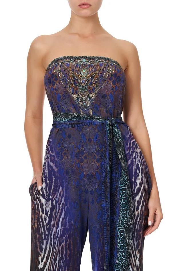 Camilla Playsuits and Jumpsuits Women Tie Waist Strapless Jumpsuit Komodo Queen