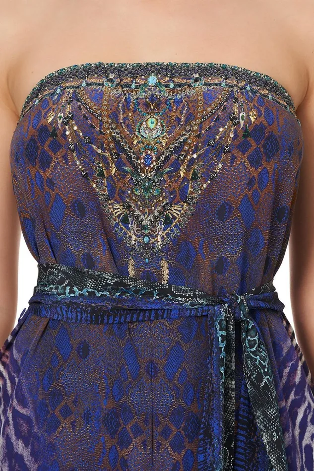 Camilla Playsuits and Jumpsuits Women Tie Waist Strapless Jumpsuit Komodo Queen