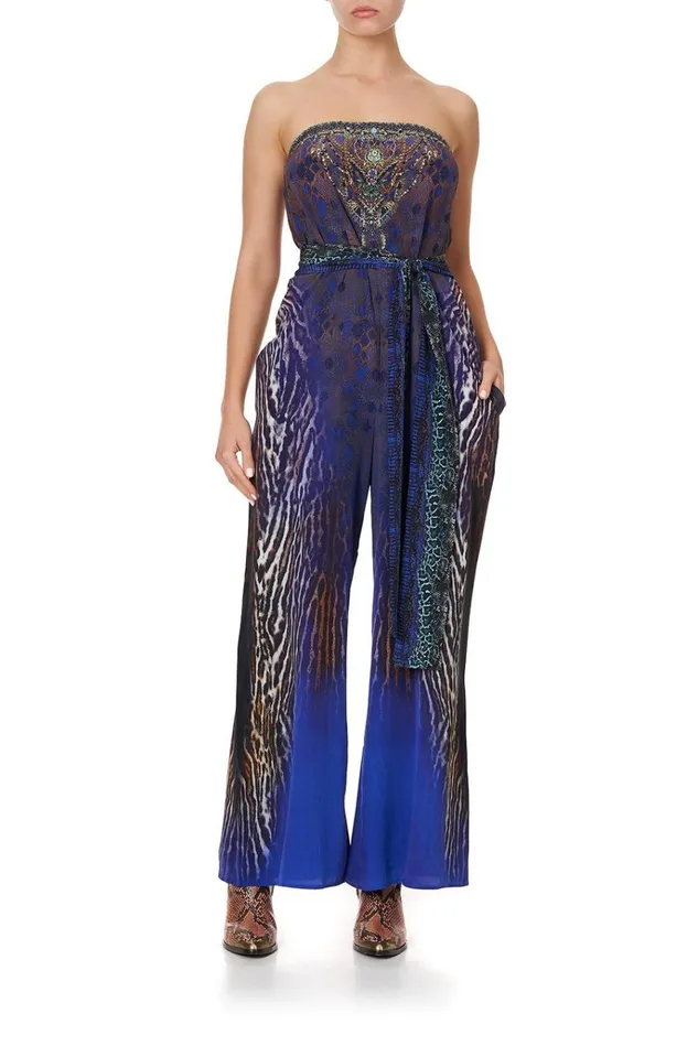 Camilla Playsuits and Jumpsuits Women Tie Waist Strapless Jumpsuit Komodo Queen