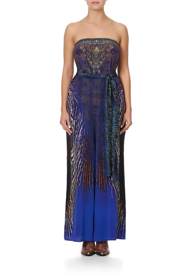 Camilla Playsuits and Jumpsuits Women Tie Waist Strapless Jumpsuit Komodo Queen