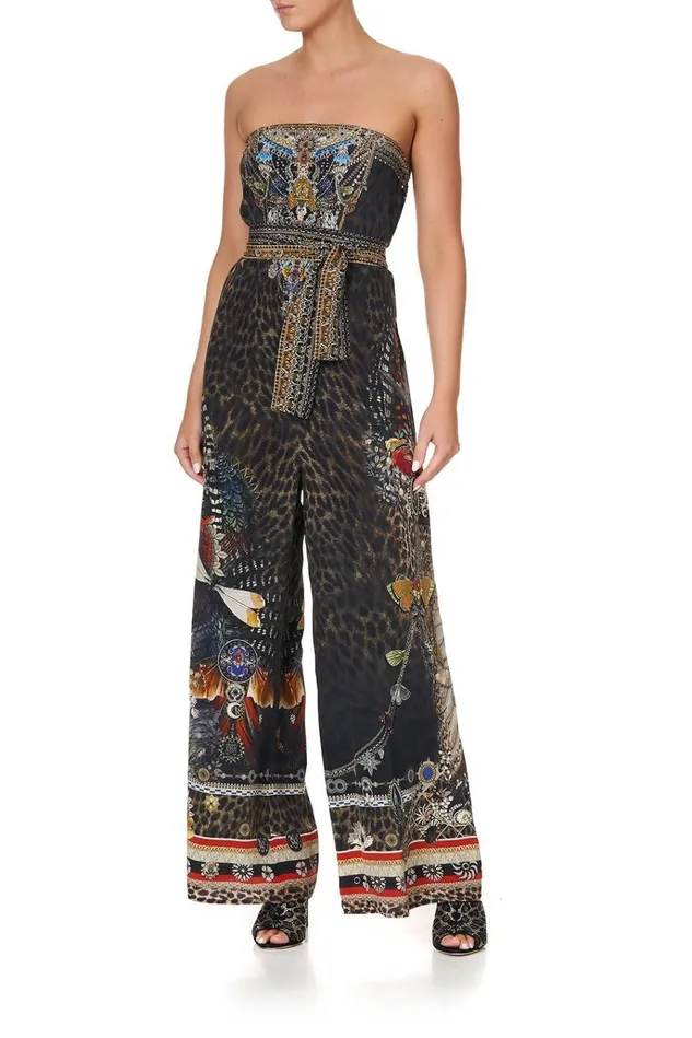Camilla Playsuits and Jumpsuits Women Tie Waist Strapless Jumpsuit Treasure Chaser
