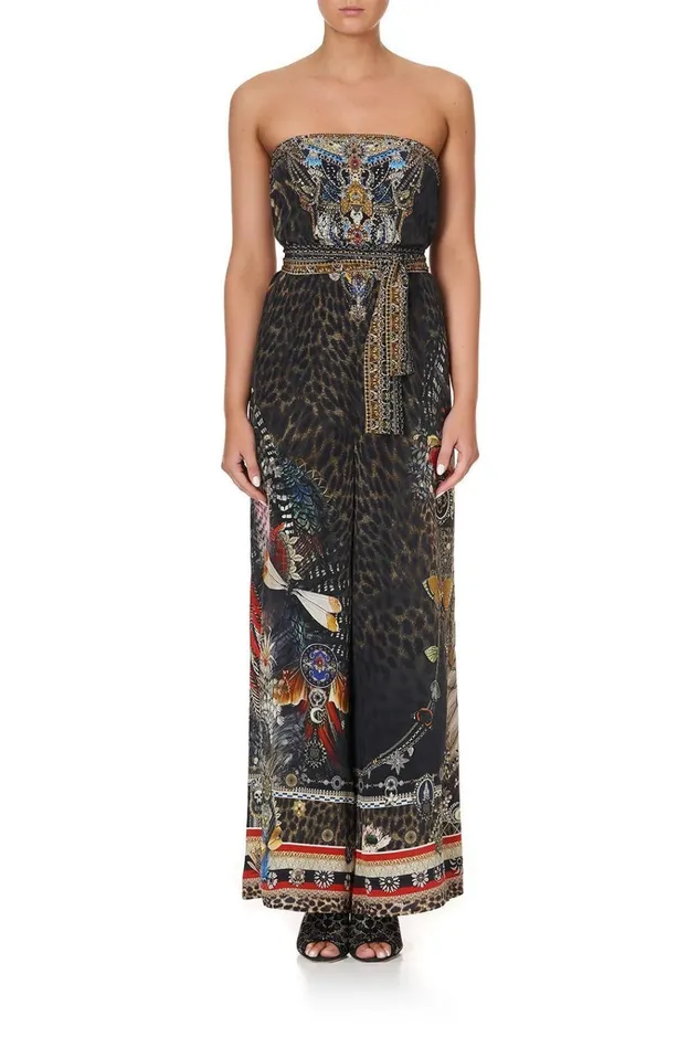 Camilla Playsuits and Jumpsuits Women Tie Waist Strapless Jumpsuit Treasure Chaser