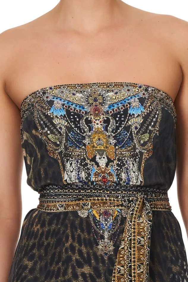 Camilla Playsuits and Jumpsuits Women Tie Waist Strapless Jumpsuit Treasure Chaser