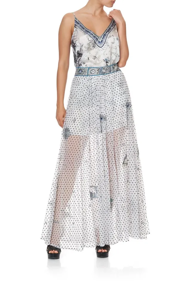 Camilla Skirts Women Full Skirt With Gathered Front Panel Moonlit Musings