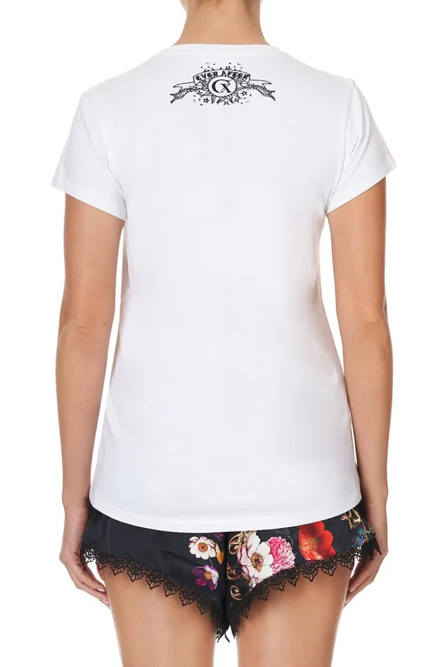 Camilla Tees Women Curved Hem Fitted Tee Taurus