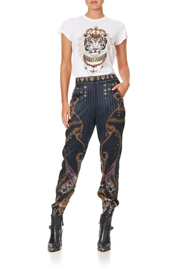 Camilla Trousers and Leggings Women Jogger With Encased Elastic Cuff Dining Hall Darling Camilla Trousers and Leggings Women Jogger With Encased Elastic Cuff Dining Hall Darling