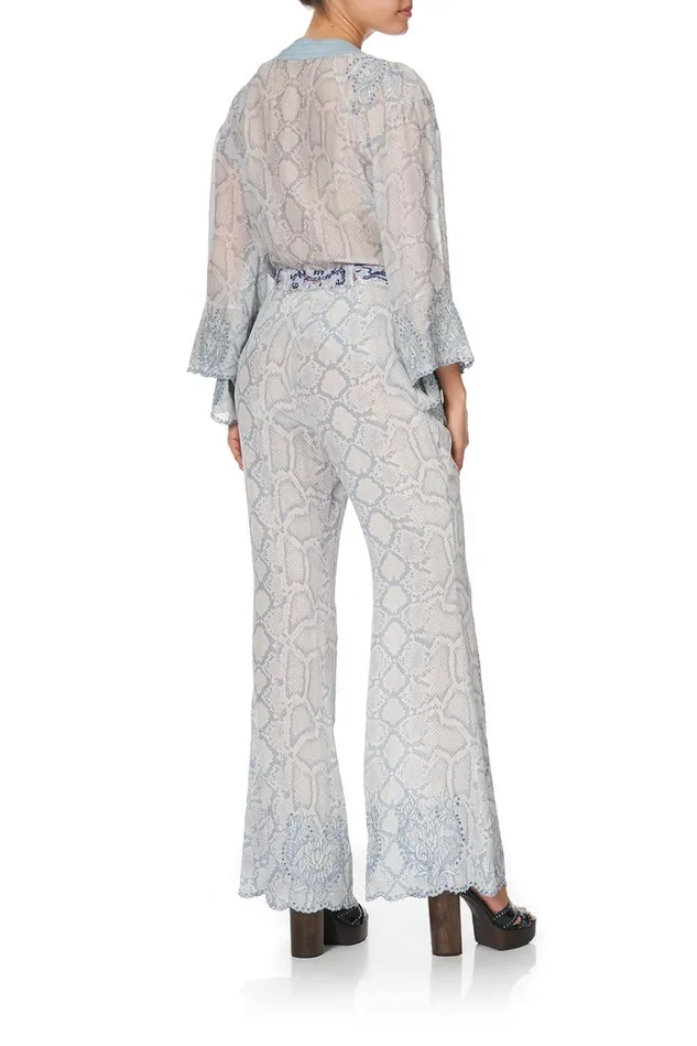 Camilla Trousers and Leggings Women Soft Flare Bush Diamond