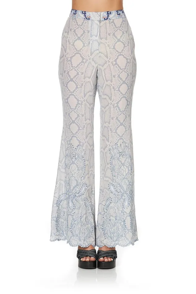 Camilla Trousers and Leggings Women Soft Flare Bush Diamond