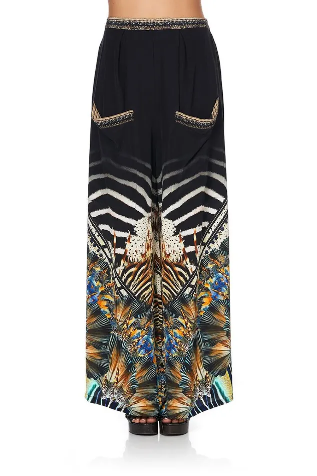 Camilla Trousers and Leggings Women Wide Leg Trouser With Front Pockets Lost Paradise