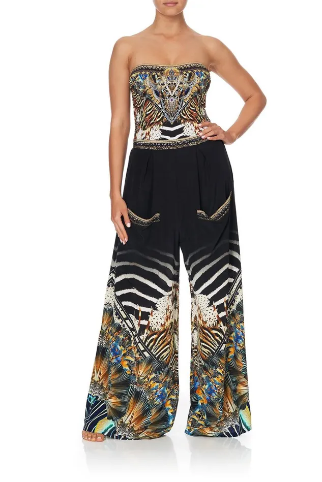 Camilla Trousers and Leggings Women Wide Leg Trouser With Front Pockets Lost Paradise