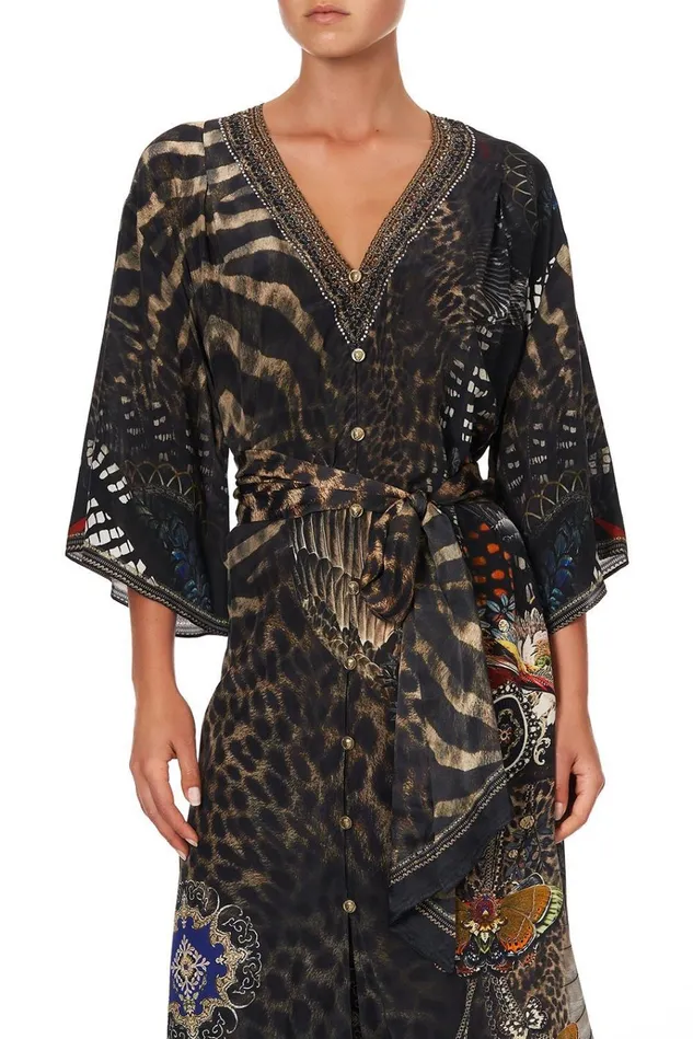 Camilla Wedding Guest Dresses Women Loose Button Through Dress Treasure Chaser