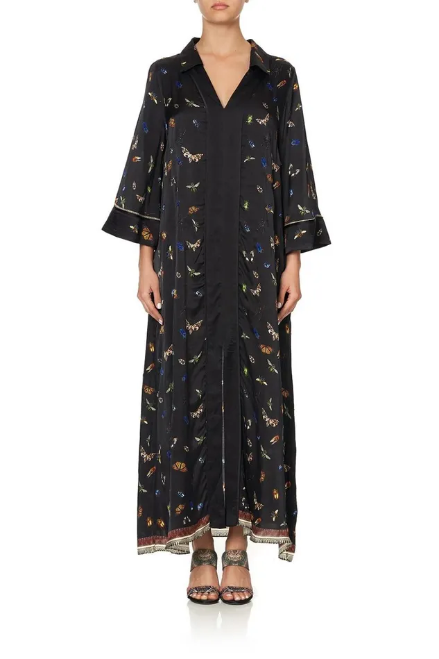 Camilla Wedding Guest Dresses Women Loose Shirt Dress With Centre Front Split Love Bug
