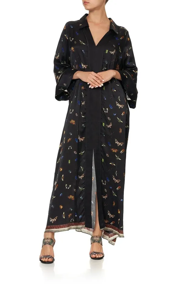 Camilla Wedding Guest Dresses Women Loose Shirt Dress With Centre Front Split Love Bug